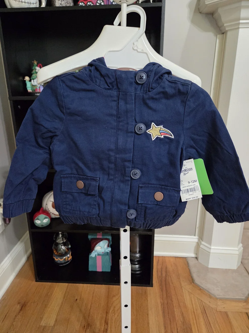 OshKosh B'gosh Navy Hooded Jacket with Star Patch